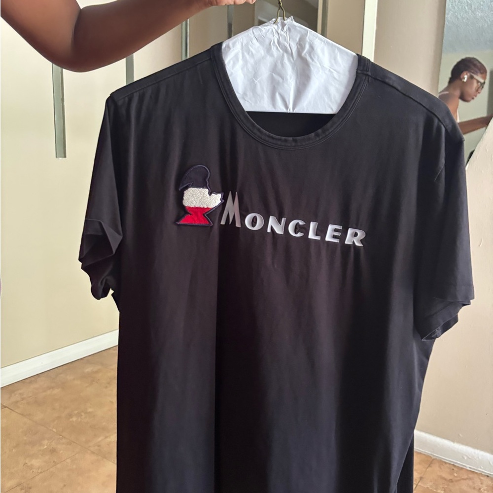 Moncler Black Short Sleeve Tee Minimalist Design